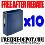 FREE AFTER REBATE 3 Ring Binders LIMIT 10 Exp 11 5 16 Free