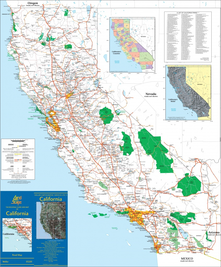 Large Road Map Of California Sate With Relief And Cities Detailed Map 