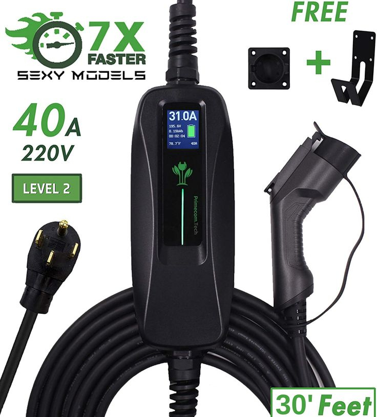 Portable Tesla Charger 220 240V 32Amp 40Amp 32 Amps 30 Feet 14 