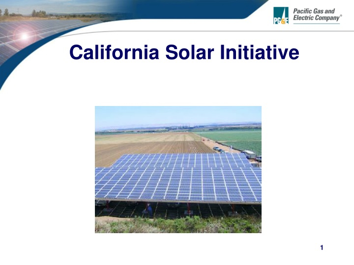 PPT California Solar Initiative PowerPoint Presentation Free 