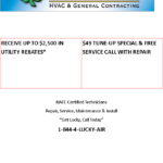 Specials Lucky Air Inc Commercial Hvac Repair And Maintenance