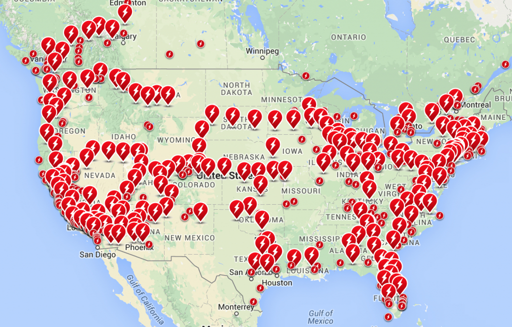 Tesla Supercharging Stations In California