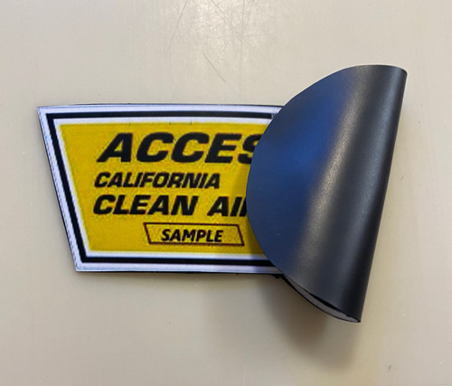 2022 CA Clean Air Vehicle Decal Removable Magnet Slap Pass