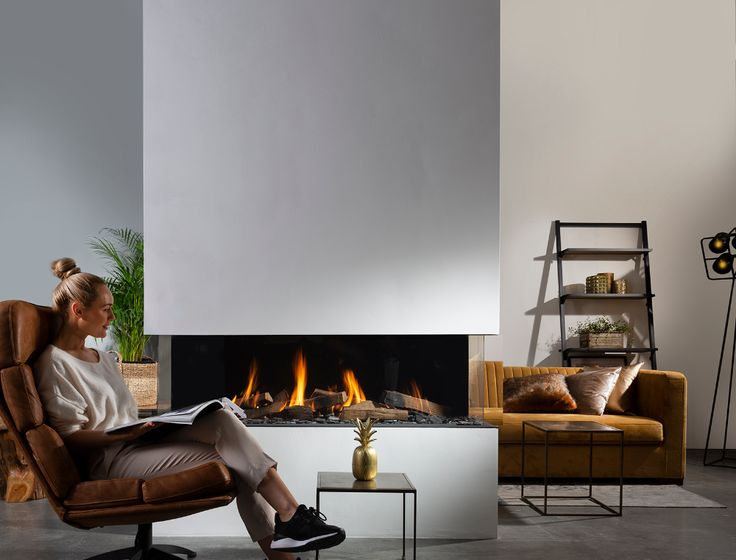 A Unique Gas Fireplace With An Award winning Burner System Creates A 