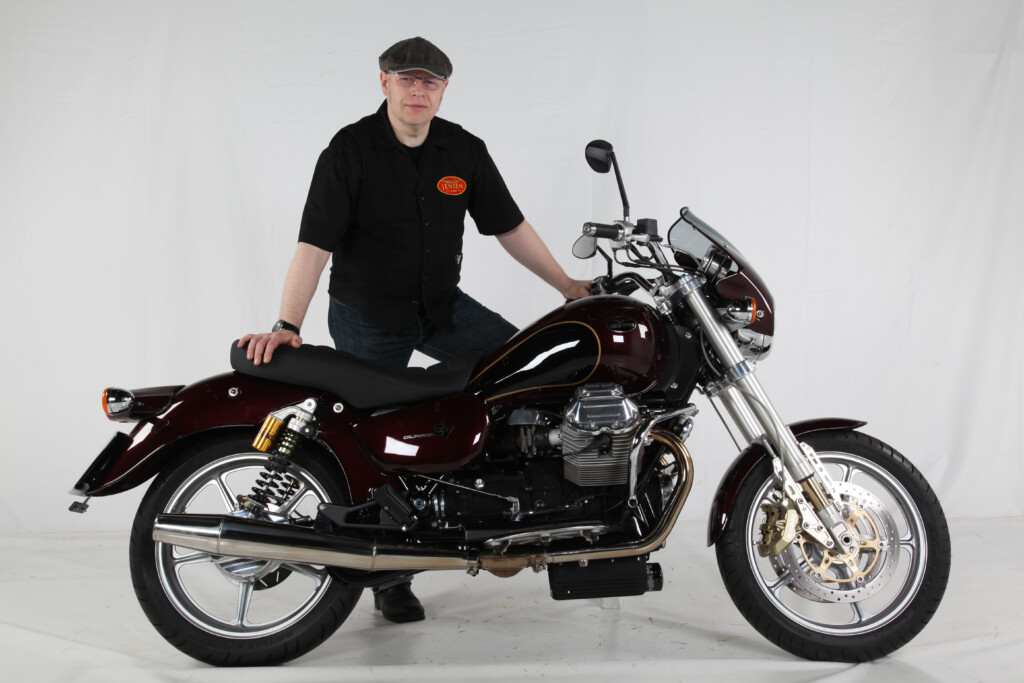 Doc Jensen With Moto Guzzi California EV Custom Www doc jensen de 