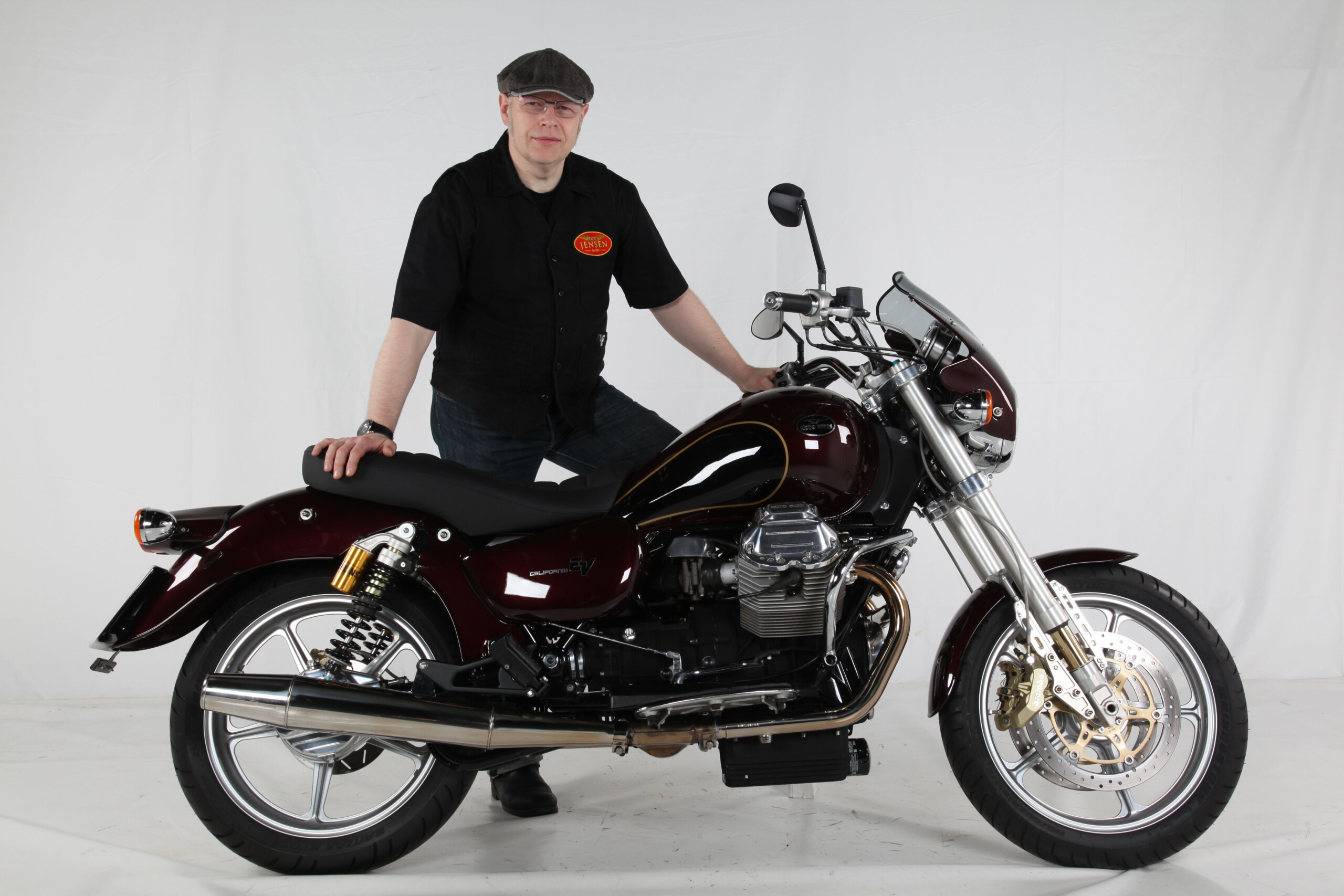 Doc Jensen With Moto Guzzi California EV Custom Www doc jensen de