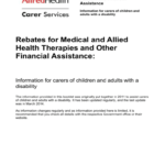 REBATES FOR MEDICAL AND ALLIED HEALTH THERAPIES