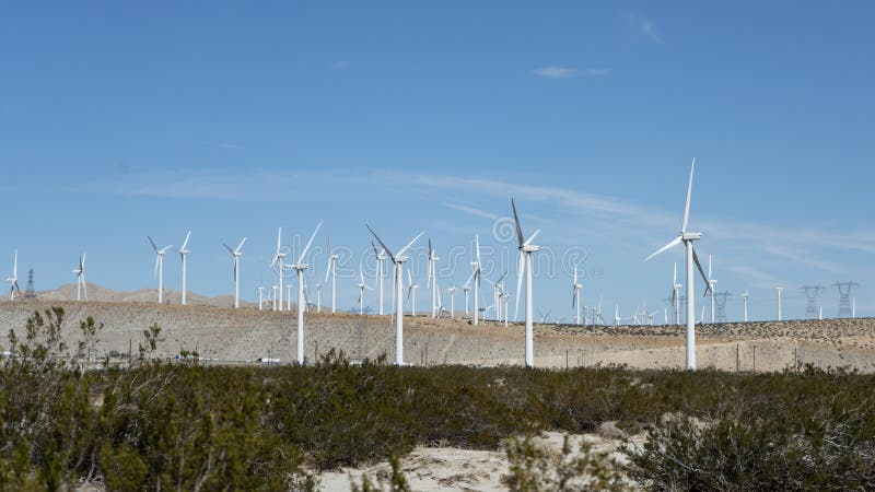 Wind Turbine Farm In Southern California Desert Alternative Energy 